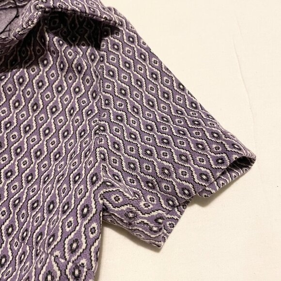 Zara Lilac Geometric Print Open Back Bodysuit Size XS - Picture 5 of 16